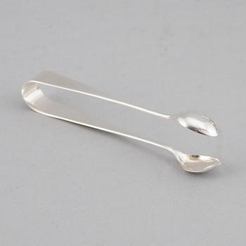 A swedish silver coffee pot, creamer and sugar box, J.E. Torsk, Stockholm 1900.