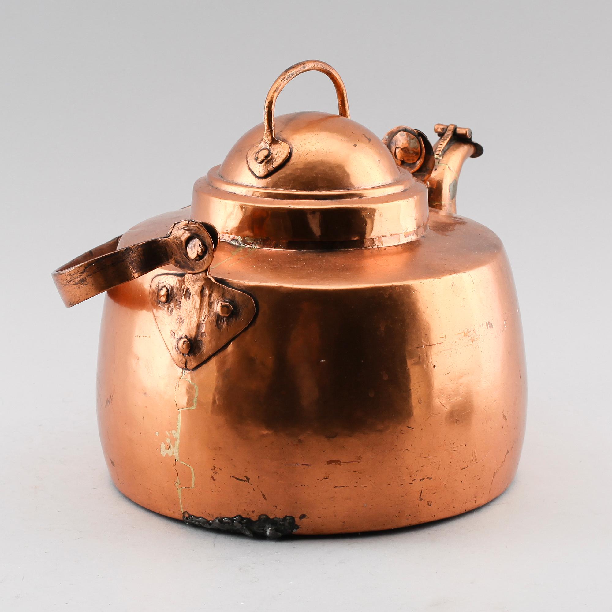 KAFFEKANNA, koppar, 1800-tal.