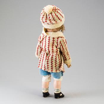 A bisque headed doll, Germany, early 20th century.