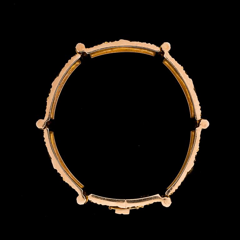 BJÖRN WECKSTRÖM, armband " Fantasi", 14K guld. Lapponia 1972.