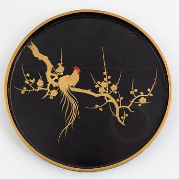 A Japanese 27 piece lacquer cocktail set, 20th century.