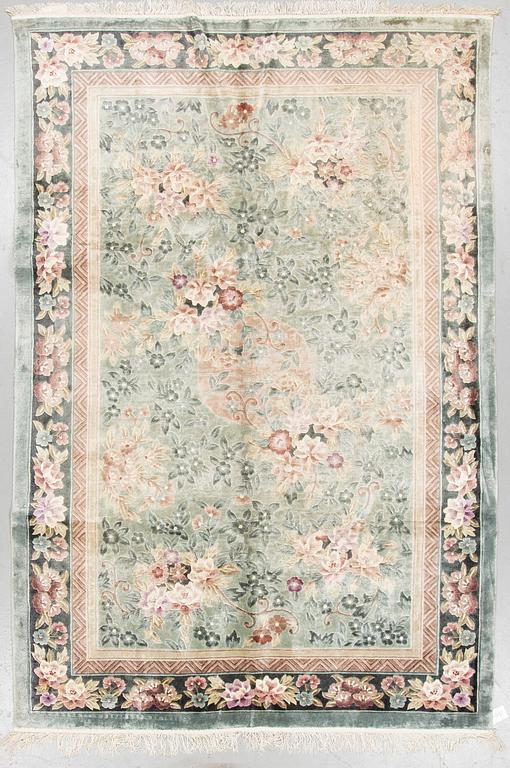 A RUG, Old  silk China, ca 271 x 180 cm.