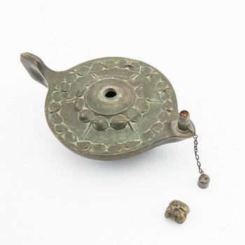 Oil lamp, Art Nouveau, first half of the 20th century.