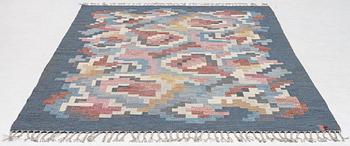 Erik Lundberg, rug, flat weave, "Coral", approx. 240 x 170 cm, Vävaregården Eringsboda, signed V.