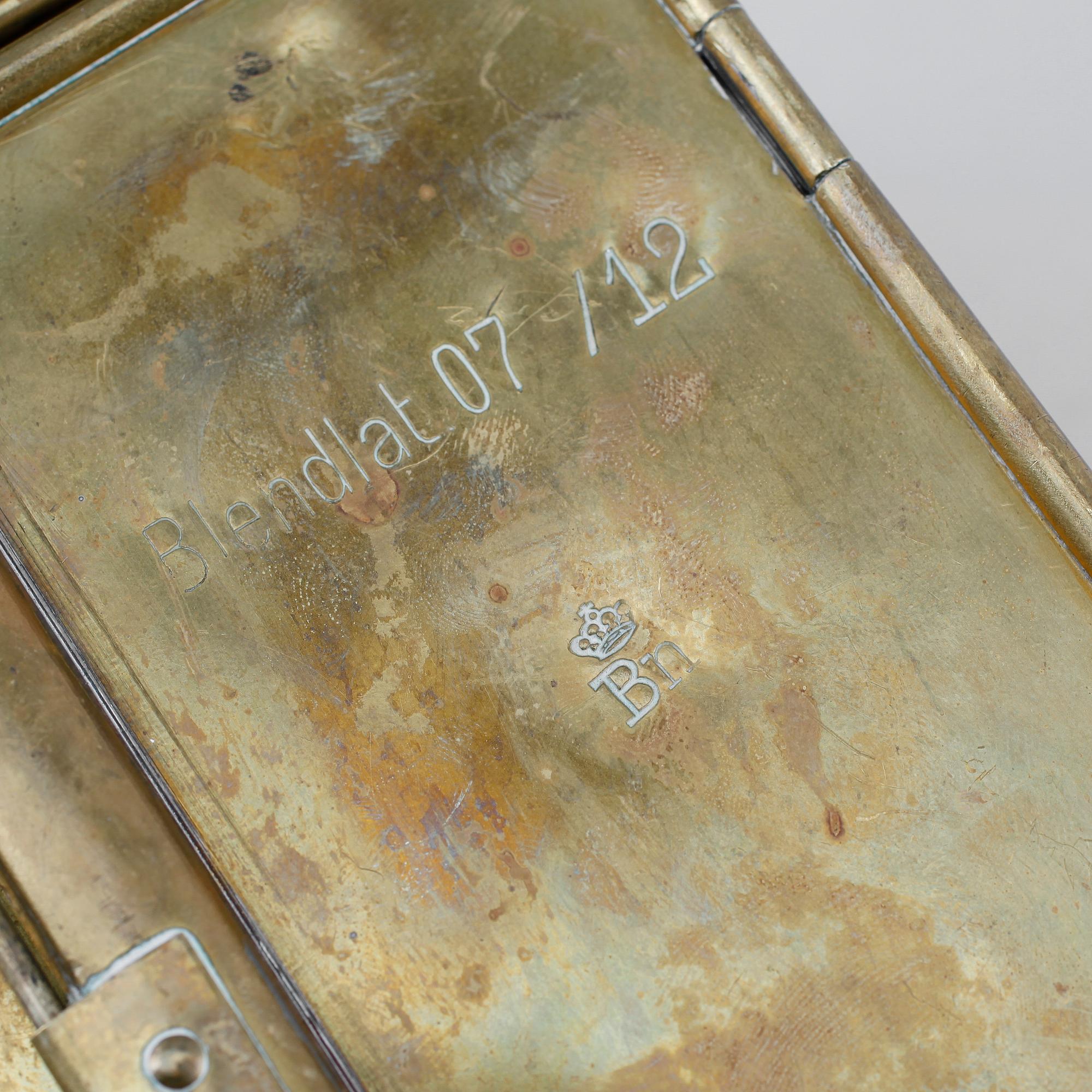 LANTERNA, mässing, F.F.A Schulze, Berlin, 1917.