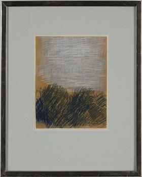 Inge Schiöler, chalk and pastel, signed.