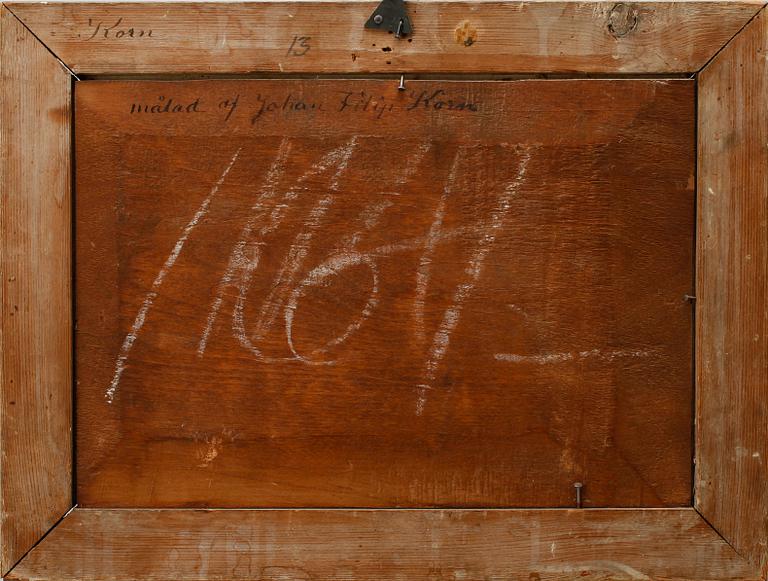 JOHAN PHILIP KORN, olja på pannå, osign.