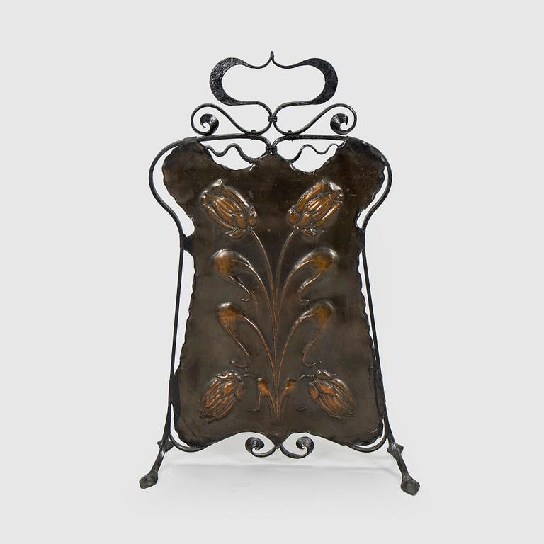 Fire screen, early 20th century.