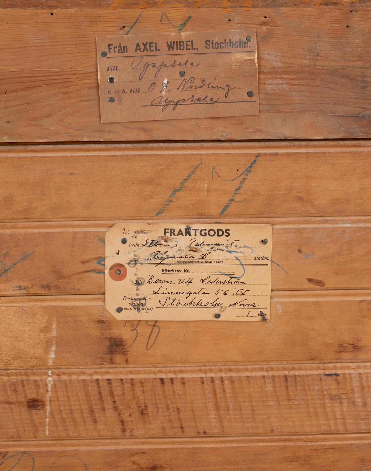 DOKUMENTSKÅP, med jalusi, 1900-talets början.