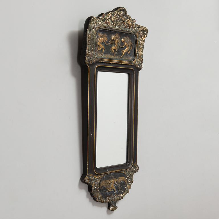 Ville Vallgren,  a wall mirror, signed and label marked, 1920s.