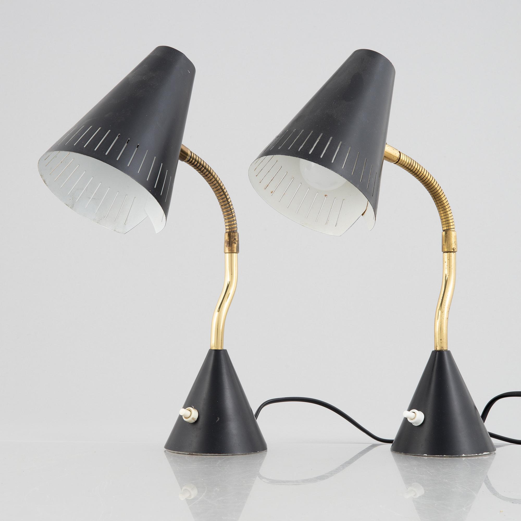 A pair of table lamps, a pair, Falkenberg's lighting, 1950s.