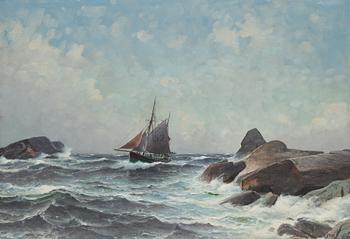 Lauritz Haaland, oil on canvas, signed and dated 1901.