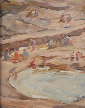 Lotte Laserstein, Bathing on the cliffs.