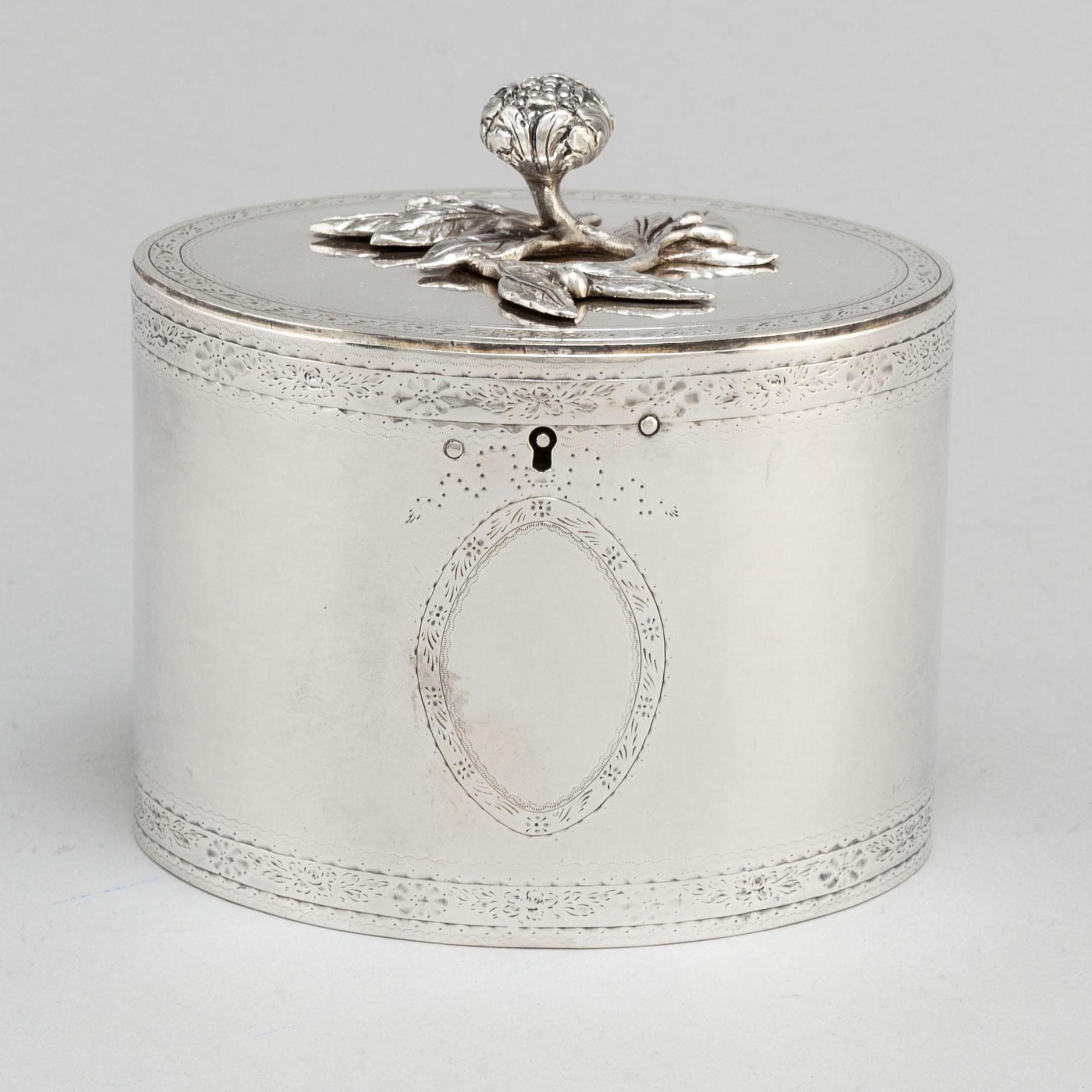Joseph Preedy sannolikt, tedosa, silver, London 1780.