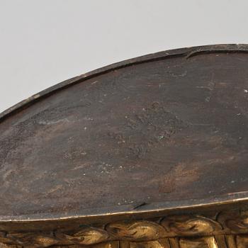 SKULPTUR, förgylld brons, sydostasien, 1900-tal.