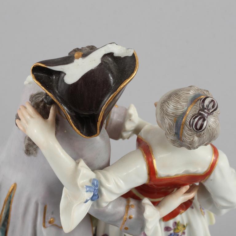 FIGURINER, 2 st, porslin, Meissen, 1900-talets andra hälft.