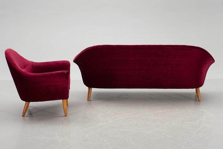 SOFFA MED FÅTÖLJ, Bröderna Andersson 1900-talets andra hälft.