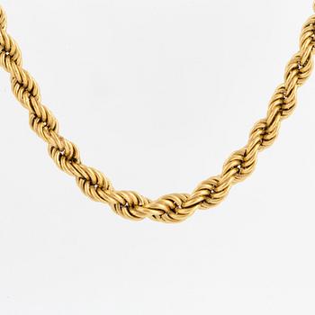 Collier, doserad cordel, 18K guld.