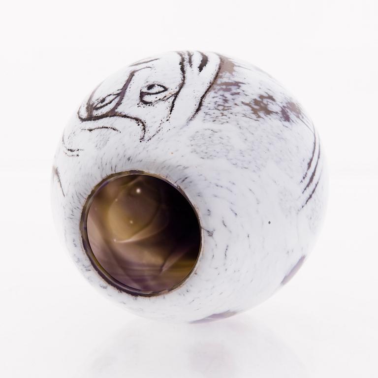 ELLA VARVIO, A glass vase/ sculpture, signed Ella Varvio 2018.