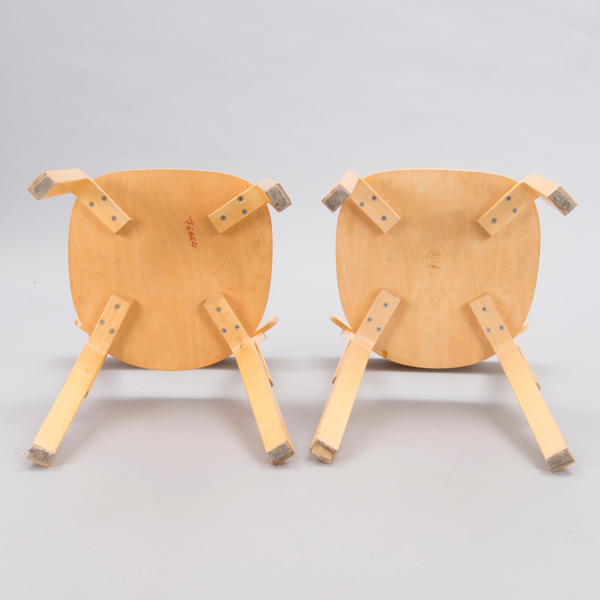A Set of Three model 69 Chairs by Artek, late 20th Century.