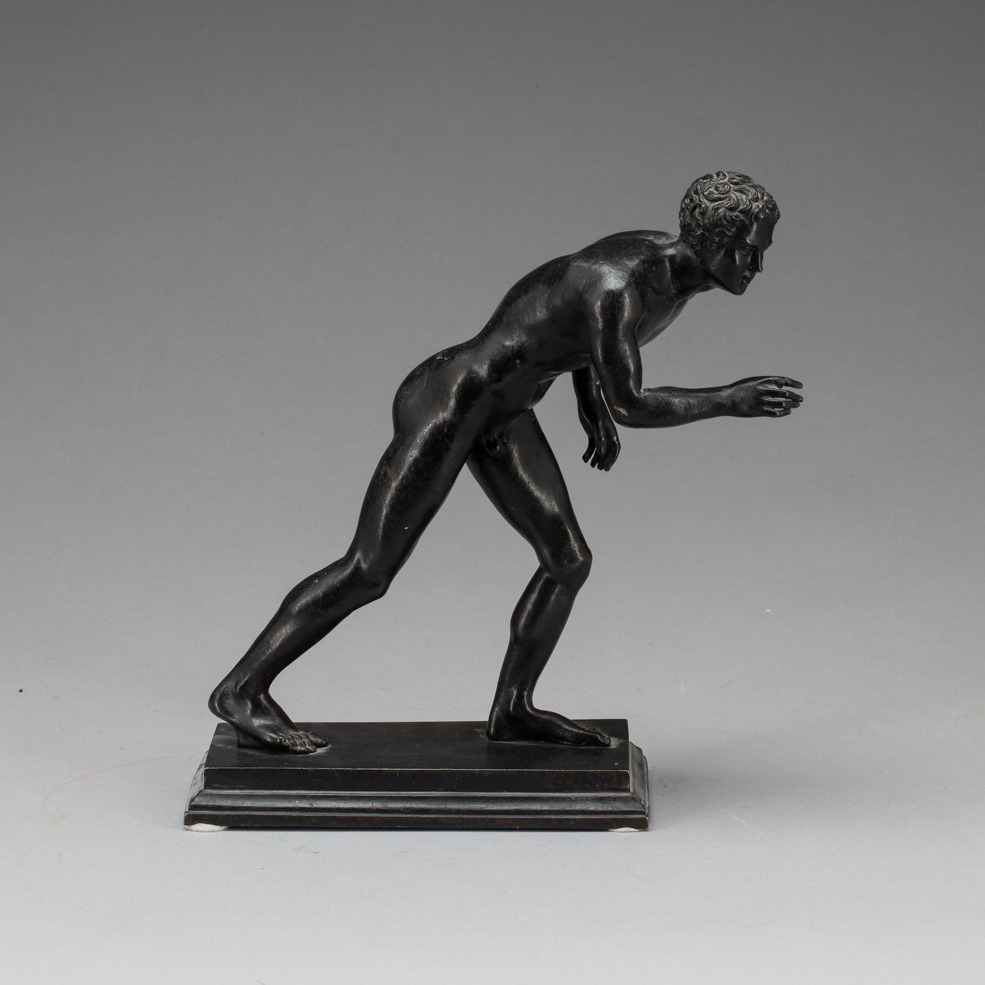 SKULPTUR, patinerad brons, 1800-talets slut.