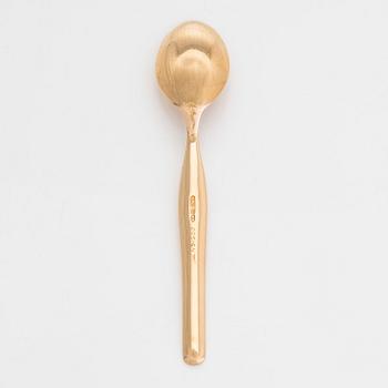 Tapio Wirkkala, a 14K 'Tapio' gold coffee spoon, Kultakeskus, Hämeenlinna 1986.