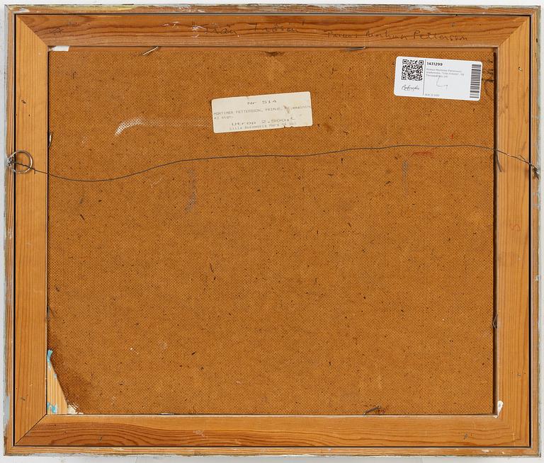 Primus Mortimer Pettersson, olja på pannå, signerad.