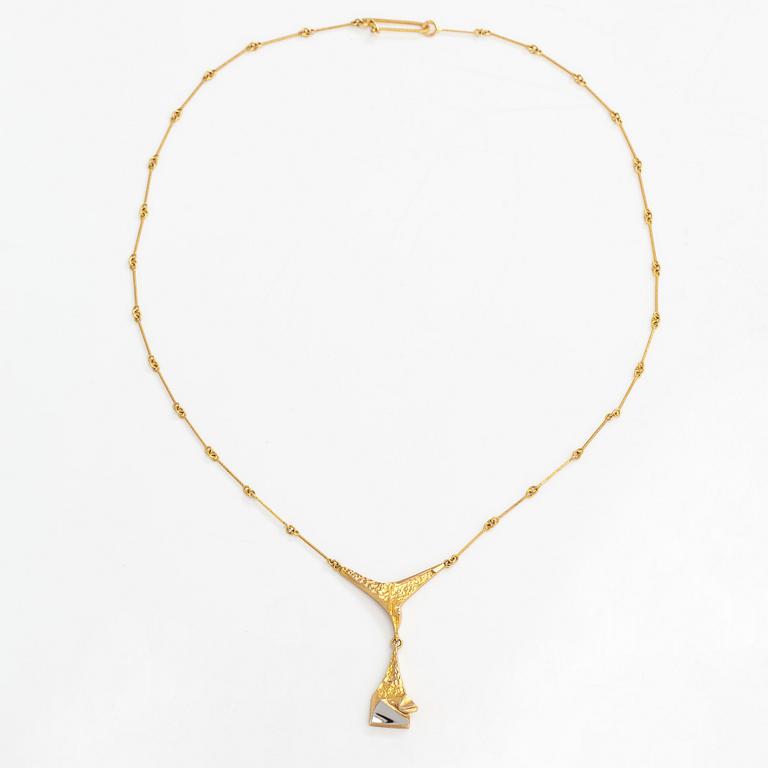 Björn Weckström, A 14K gold and platinum necklace "Corona Austrina". Lapponia 1986.