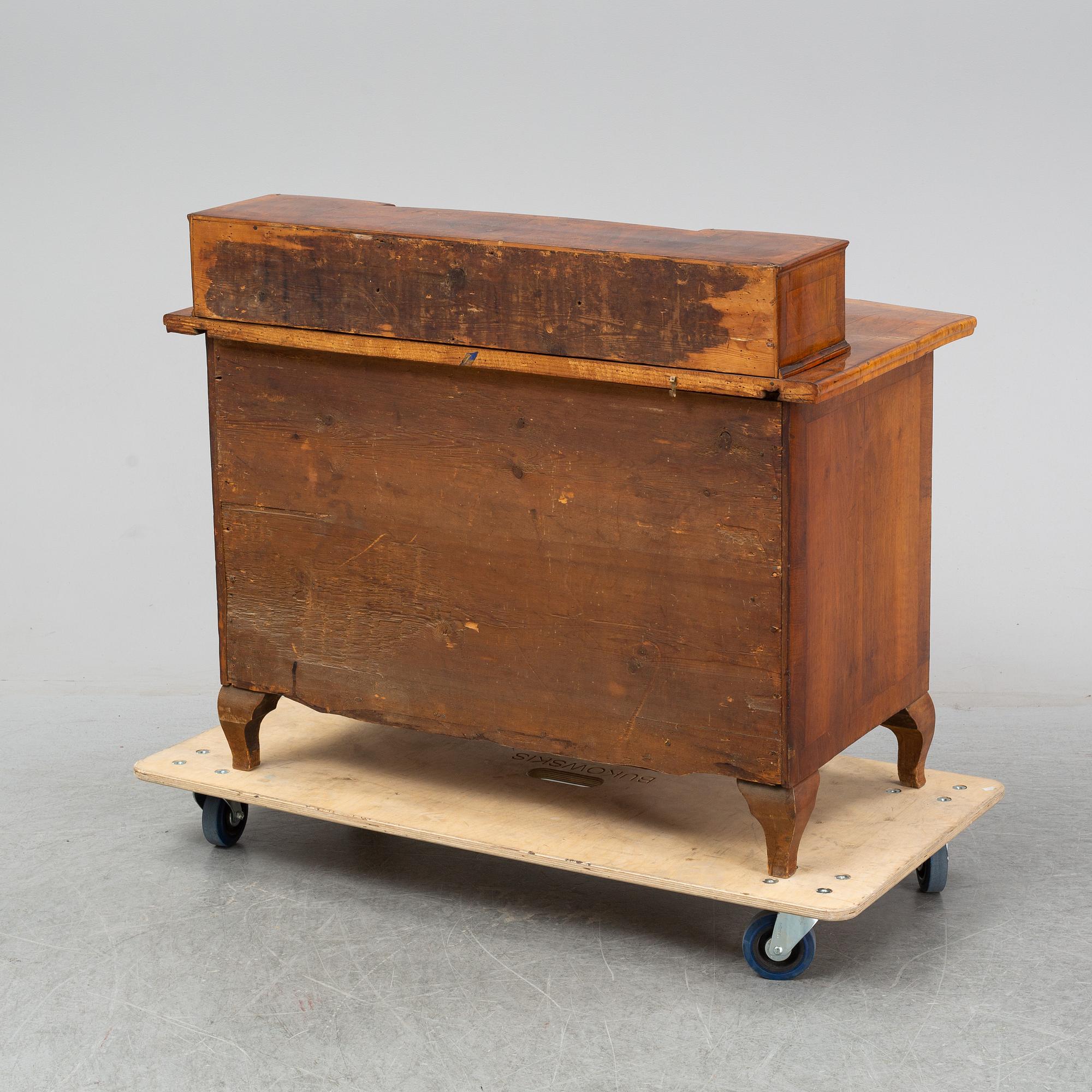 A Swedish Baroque bureau, 18th Century.
