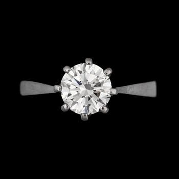 1043. RING, diamant ca 1.14 ct. Kvalitet G/VVS-VS.