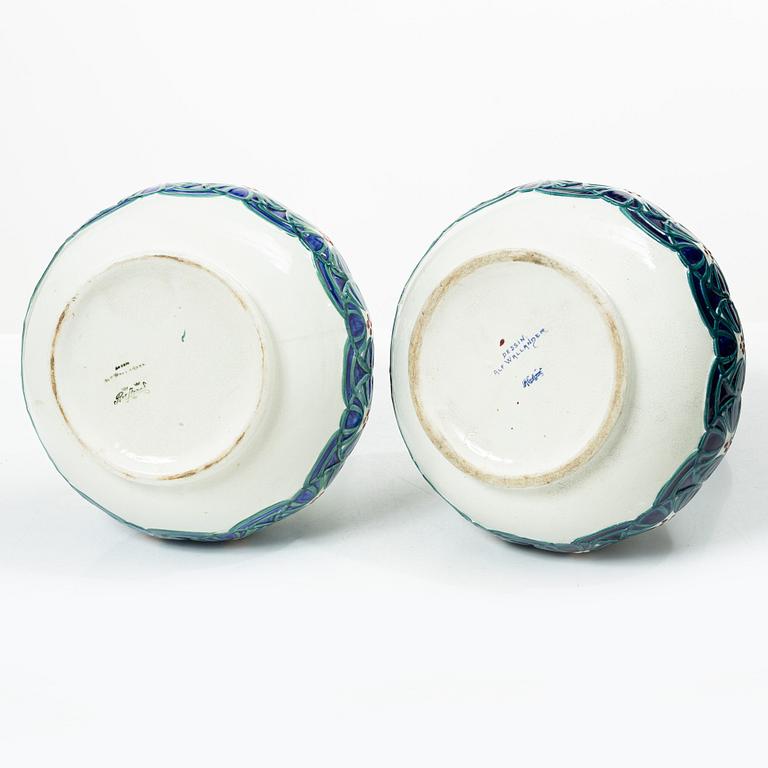 Alf Wallander, Vases, a pair, Art Nouveau, Rörstrand, early 20th century.