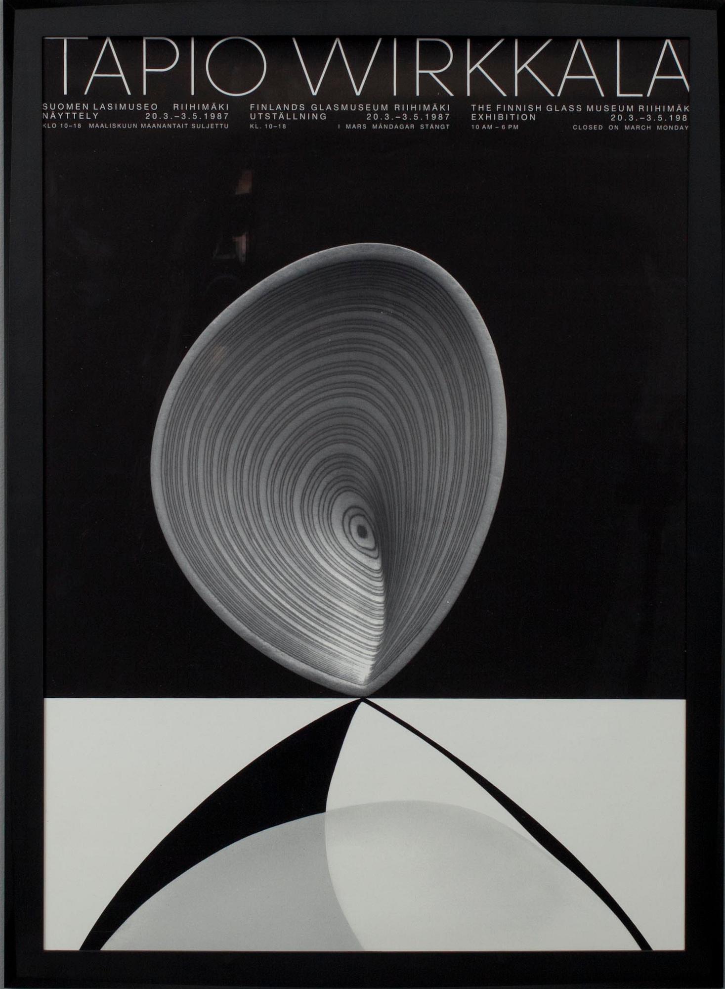 UTSTÄLLNINGSAFFISCH, Tapio Wirkkala, 1987.