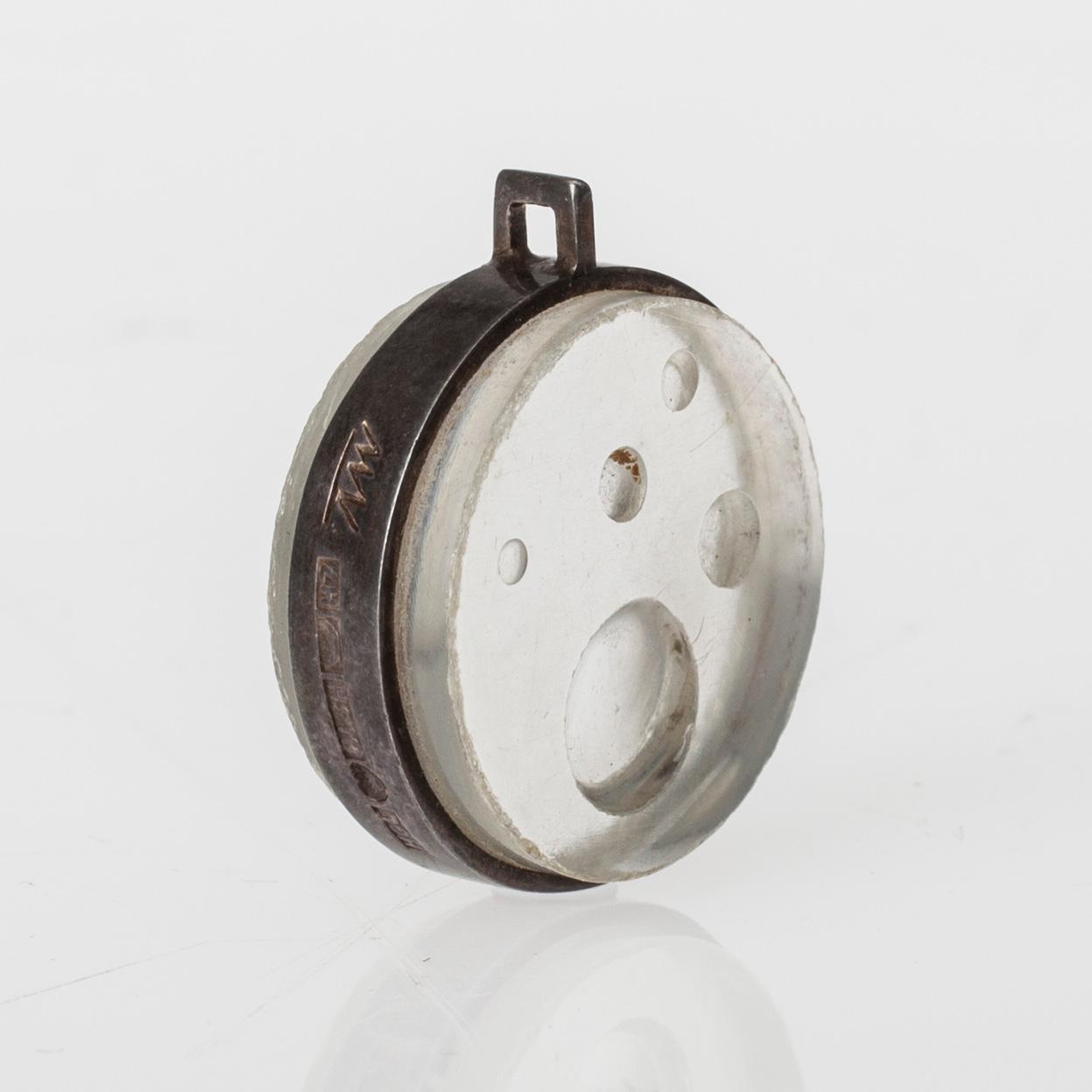 HÄNGE, silver och akryl, Tapio Wirkkala, signerad TW, Holger Lindström, Helsingfors 1961.