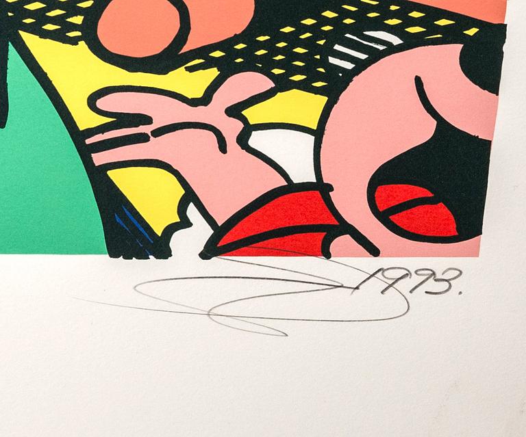 ERRÓ, GUDMUNDUR GUDMUNDSSON, färgserigrafi, signerad och numrerad 120/150, daterad 1993.