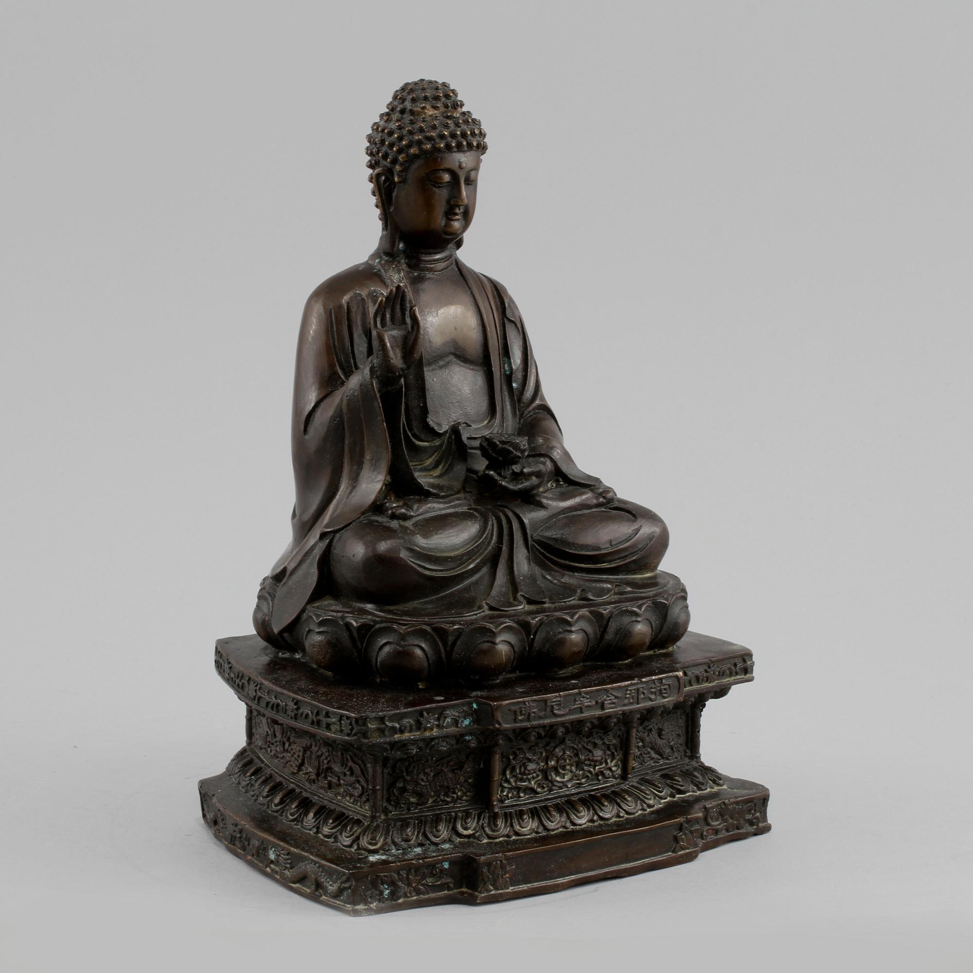 BUDDHA, brons, orientalisk, 1900/2000-tal.