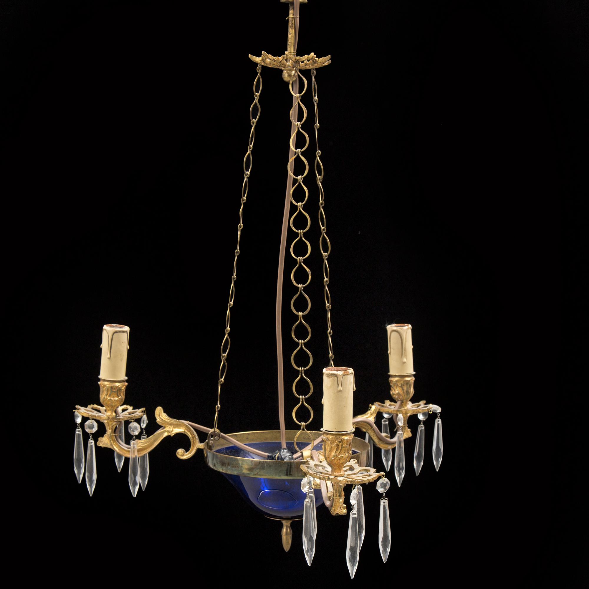 A MID 19TH CENTURY LAMP.