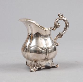 MJÖLKKANNA, silver, nyrokoko, Bror Eric Skogsborg, Eskilstuna 1871.