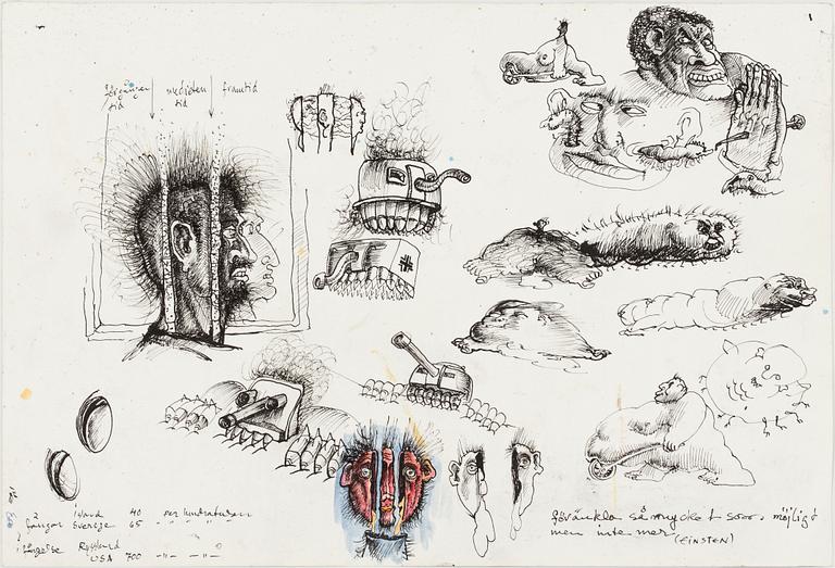 ULF RAHMBERG, Mixed media, signed and dated MMI.