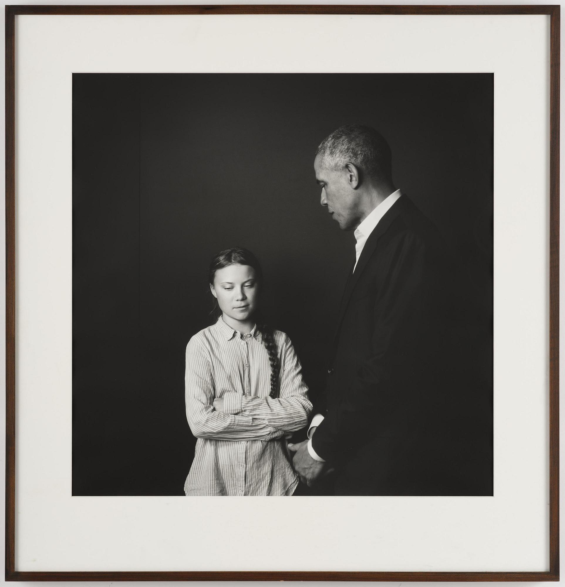 Max Modén, "Greta Thunberg and Barack Obama at the Grand Hotel", 2019.