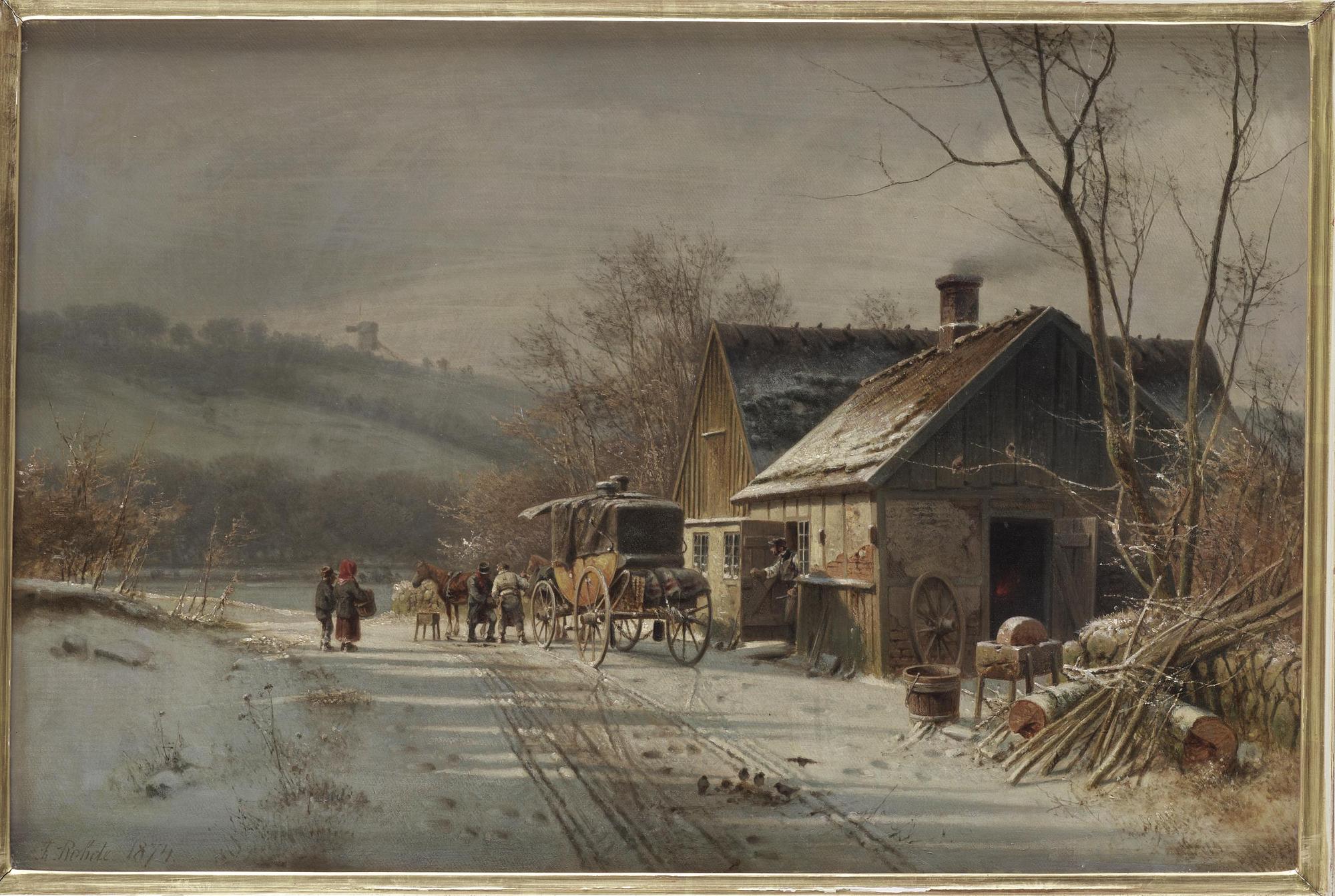 NIELS FREDRIK MARTIN ROHDE, olja på duk, signerad F.Rohde och daterad 1874.