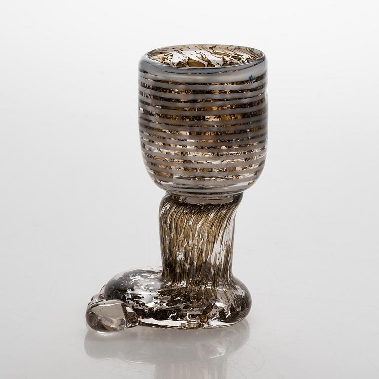 Björn Weckström, a 'Footed glass' goblet signed Björn Weckström Nuutajärvi Notsjö.