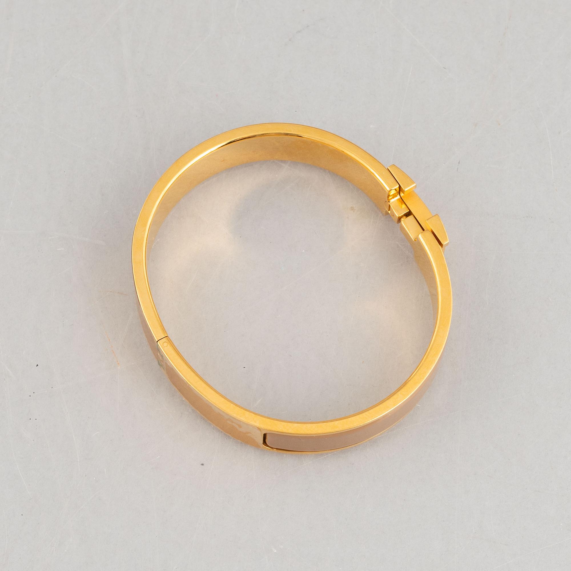 Hermès, armband "Clic H", Marron glacé.