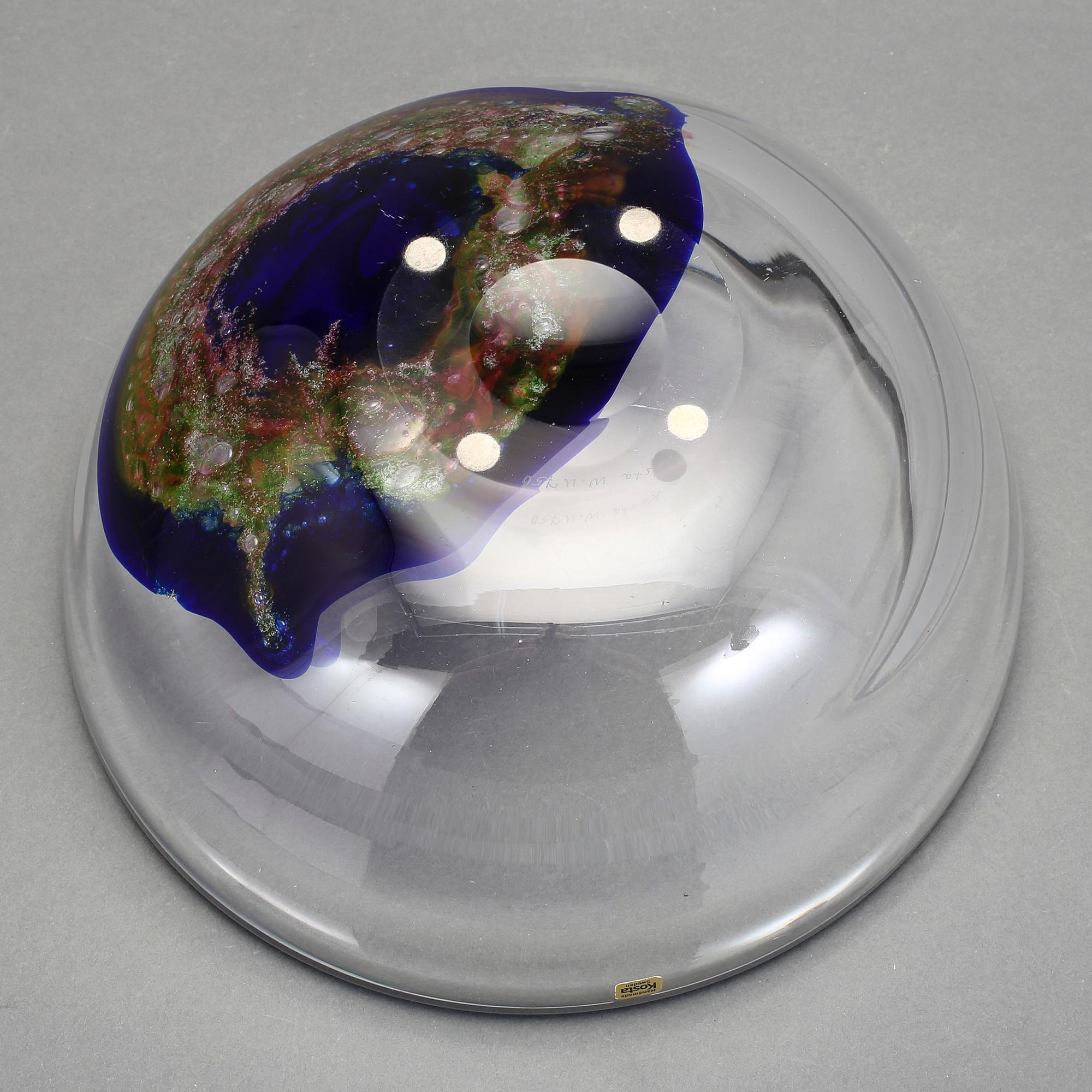 SKÅL, glas. Ann och Göran Wärff, Kosta, unik. 1970-tal.