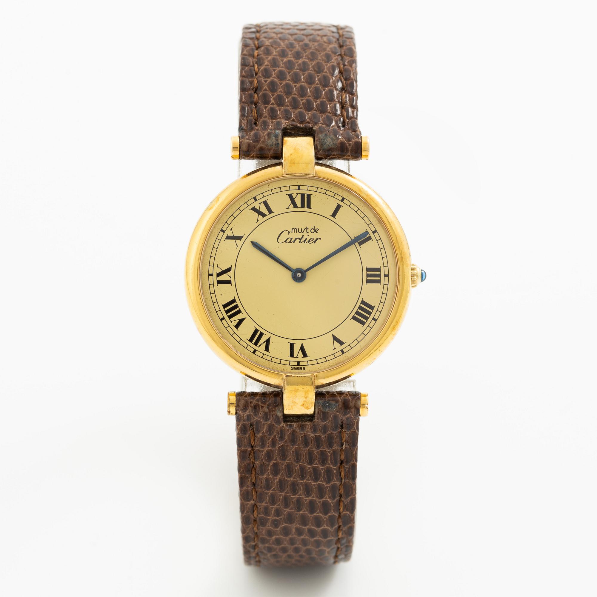 must de Cartier, Vendôme, wristwatch, 30 mm.