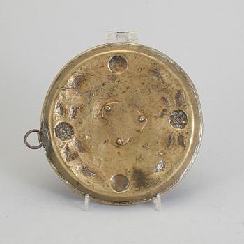 LJUSPLÅT, mässing, allmoge, 1700-tal.