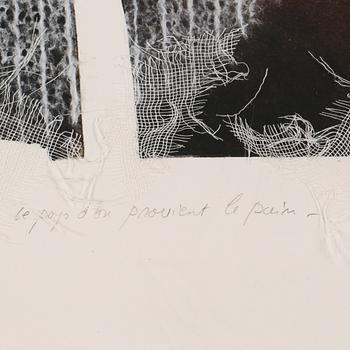 FRANCIS MÉAN, färgetsning/blandteknik, signerad och daterad 14/50.