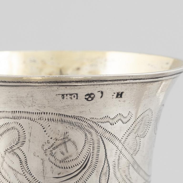 Supkalkar, 2 st, silver, Sverige, 1800-talets början.