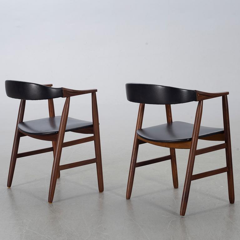Armchairs, a pair, Farstrup, Denmark, later part of the 20th century.