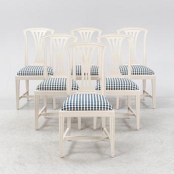 Six Gustavian style 'Fresta' chairs, IKEA, 1990's.