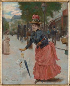 Jean Béraud, Boulevardscen med elegant dam.